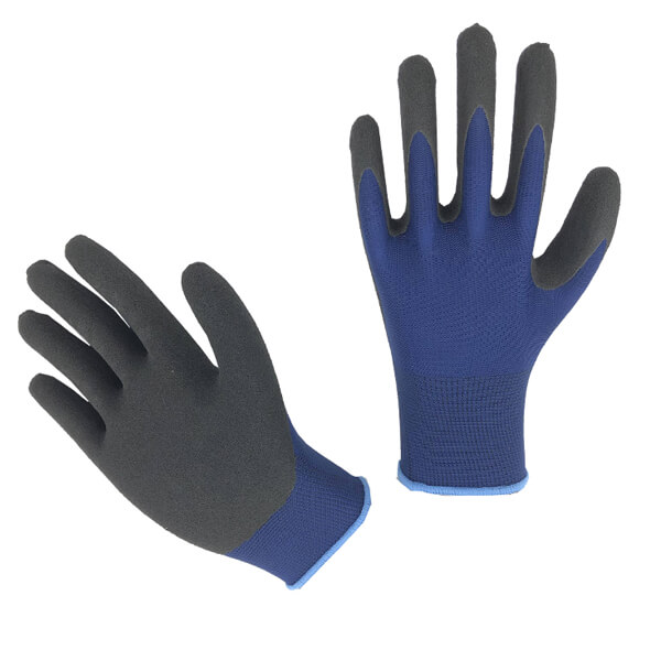 13Gauge Polyester Liner Latex Sandy Coated Gloves PLMP-03