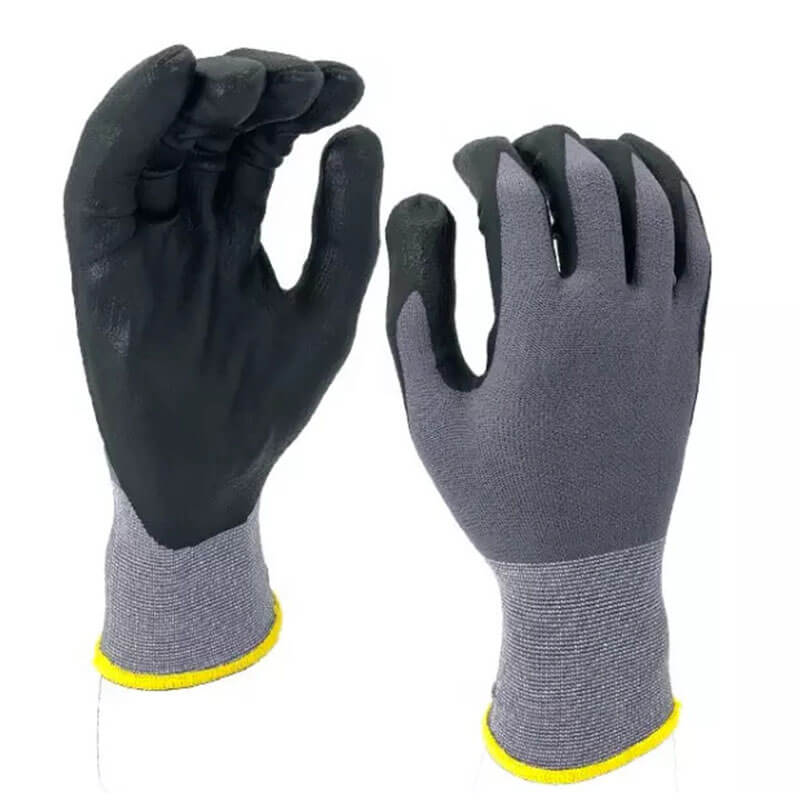 15 Gauge Nylon Spandex Liner Nitrile Foam Coated Gloves CBFP-09