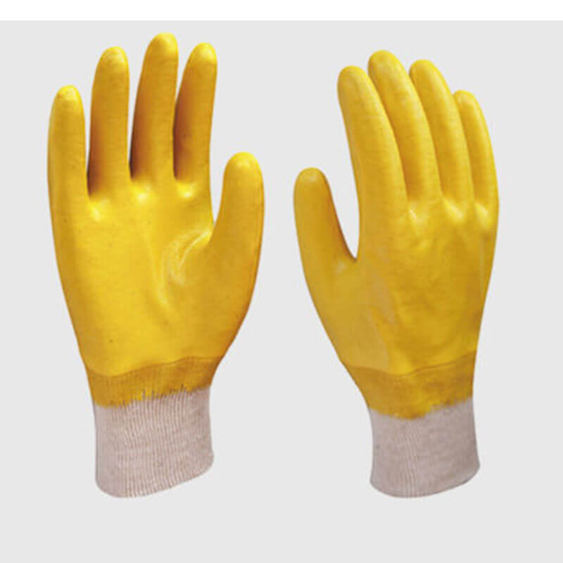 Heavy Duty Cotton Interlock Liner Nitrile Fully/Half Coated Gloves HDJ-F/HDJ-H