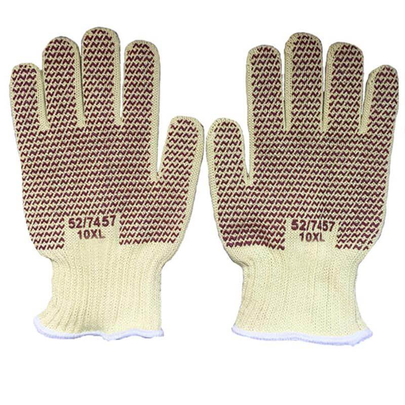 Kevlar Outer Cotton Inner Heat Resistant Gloves with Silicone Grip HRKC-03