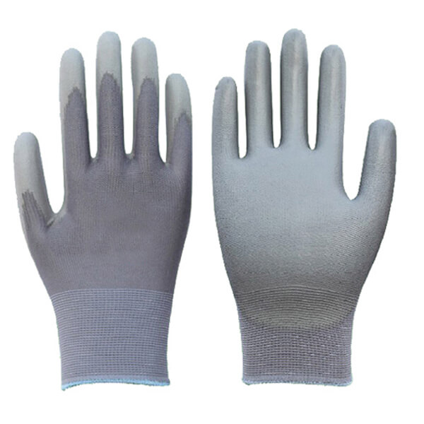 Grey PU Coated Gloves